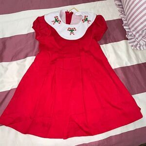 Babeeni candy cane embroidered dress sz 3t